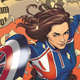 Crop of Captain Peggy Carter for the cover to Captain Carter #1, drawn by Jamie McKelvie.